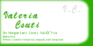 valeria csuti business card